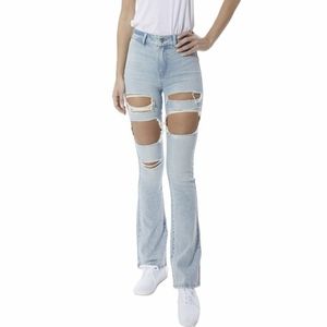 Dollhouse light wash flare jeans